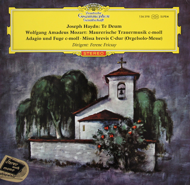 【赤ステレオ、独最初期盤】　フリッチャイのハイドン/「テ・デウム」ほか　独DGG　3720　LP レコード