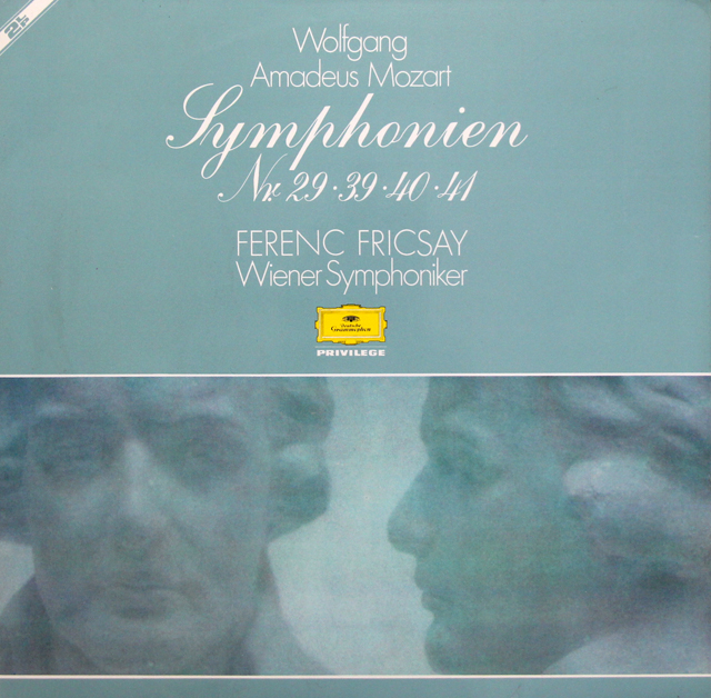 フリッチャイのモーツァルト/交響曲第29、39、40 & 41番「ジュピター」 　独DGG　3720　LP レコード