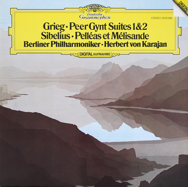 カラヤンのグリーグ/「ペール・ギュント」ほか　独DGG　3720　LP レコード