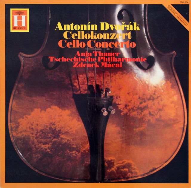 タウアー、マーカルのドヴォルザーク/チェロ協奏曲　独HELIODOR　3720　LP レコード