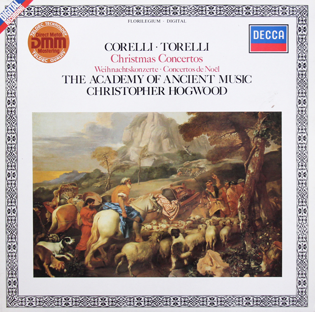 ホグウッドの「クリスマス・コンサート」　（コレッリ、トレッリ、バッハ、ヘンデルほか）　独DECCA　3720　LP レコード