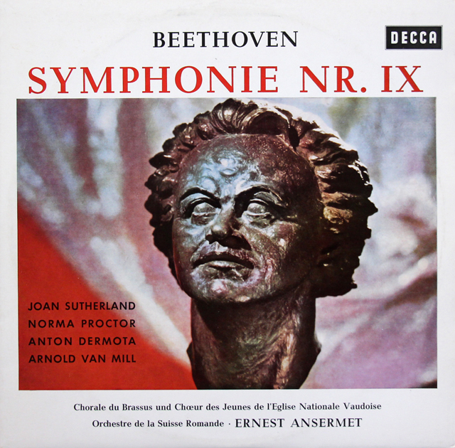アンセルメのベートーヴェン/交響曲第9番「合唱付き」　独DECCA　3720　LP レコード
