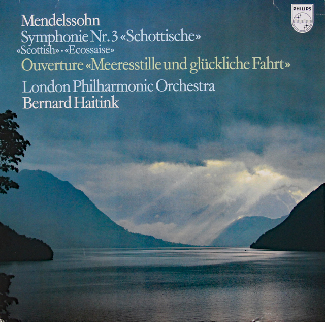 ハイティンクのメンデルスゾーン/交響曲第3番 「スコットランド」ほか　独PHILIPS　3720　LP レコード