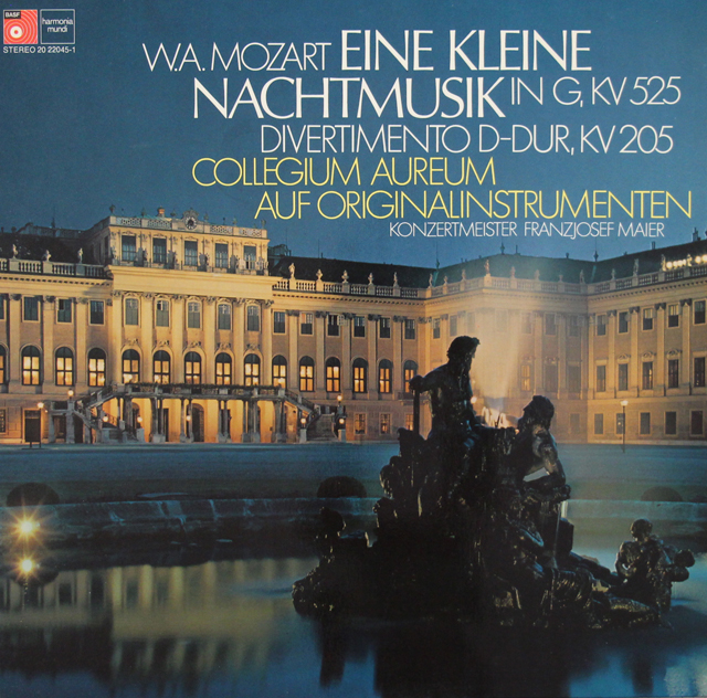コレギウム・アウレウムのモーツァルト/「アイネ・クライネ・ナハトムジーク」 ほか　独BASF/HM　3720　LP レコード
