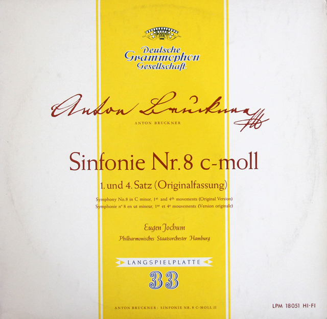 ヨッフムのブルックナー/交響曲第8番　独DGG　3721　LP レコード