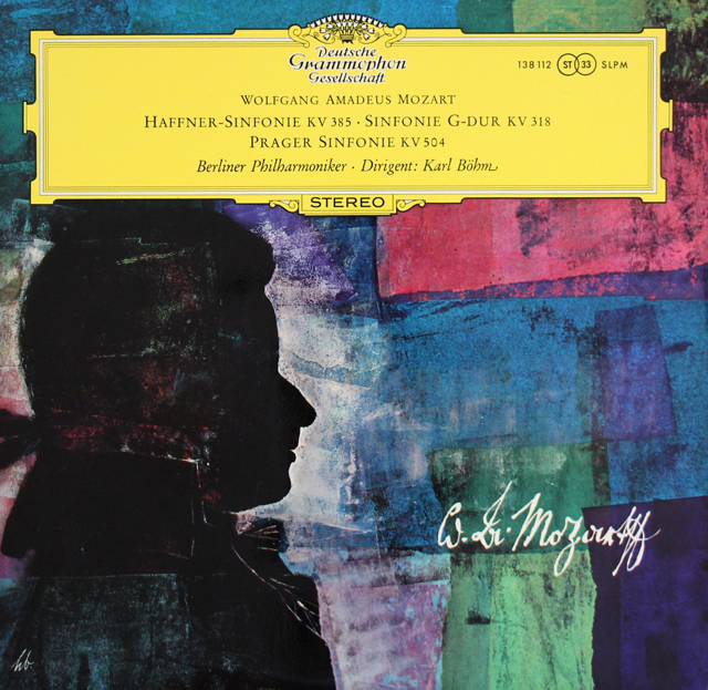 ベームのモーツァルト/交響曲第35番「ハフナー」、32番、38番「プラハ」　独DGG　3721　LP レコード