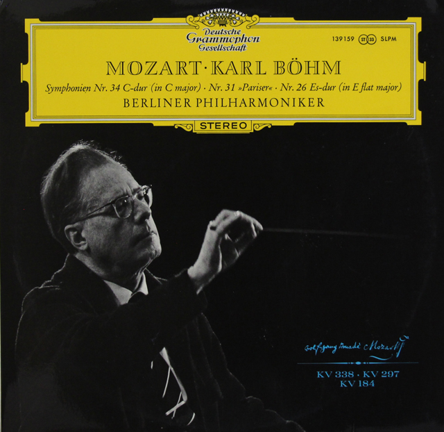 ベームのモーツァルト/交響曲第34、31番「パリ」ほか　独DGG　3721　LP レコード
