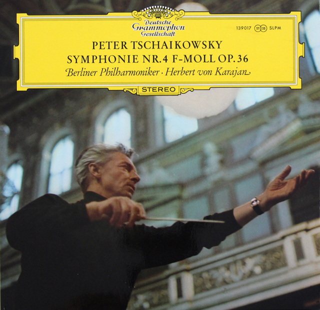 カラヤンのチャイコフスキー/交響曲第4番　独DGG　3721　LP レコード
