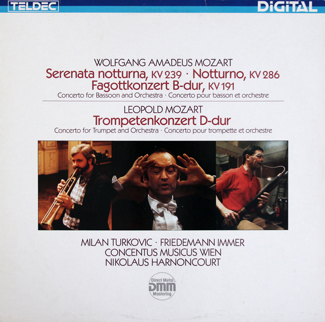 アーノンクールのモーツァルト/「セレナータ・ノットゥルナ」ほか　独TELDEC　3721　LP レコード