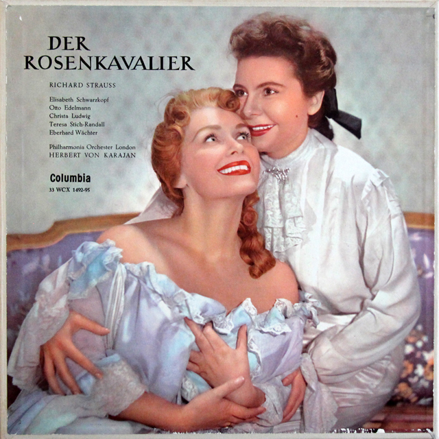 【モノラル・オリジナル盤】　カラヤンのR.シュトラウス/「ばらの騎士」全曲　英Columbia　3721　LP レコード