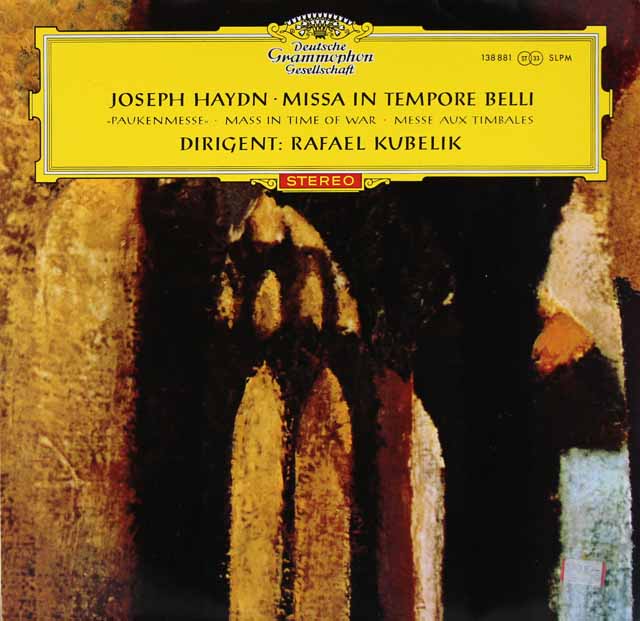 【赤ステレオ、独最初期盤】　クーベリックのハイドン/ミサ曲第7番「戦時のミサ」　独DGG　3722　LP レコード
