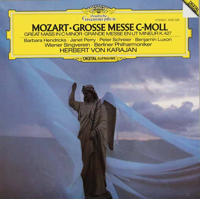 カラヤンのモーツァルト/ミサ曲ハ短調（大ミサ）　独DGG　3722　LP レコード