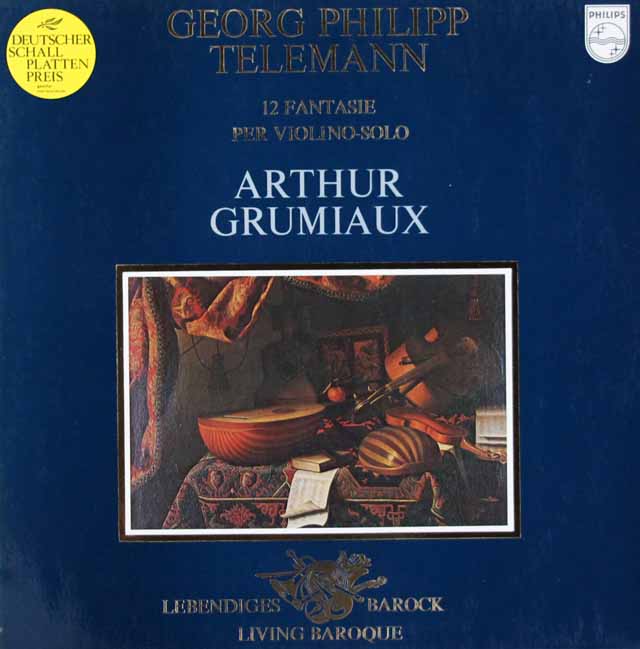グリュミオーのテレマン/12の幻想曲　蘭PHILIPS　3722　LP レコード