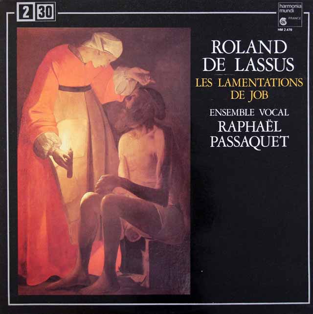 アンサンブル・ヴォーカル・ラファエル・パサケのラッスス/ヨブの嘆き　仏HM　3722　LP レコード