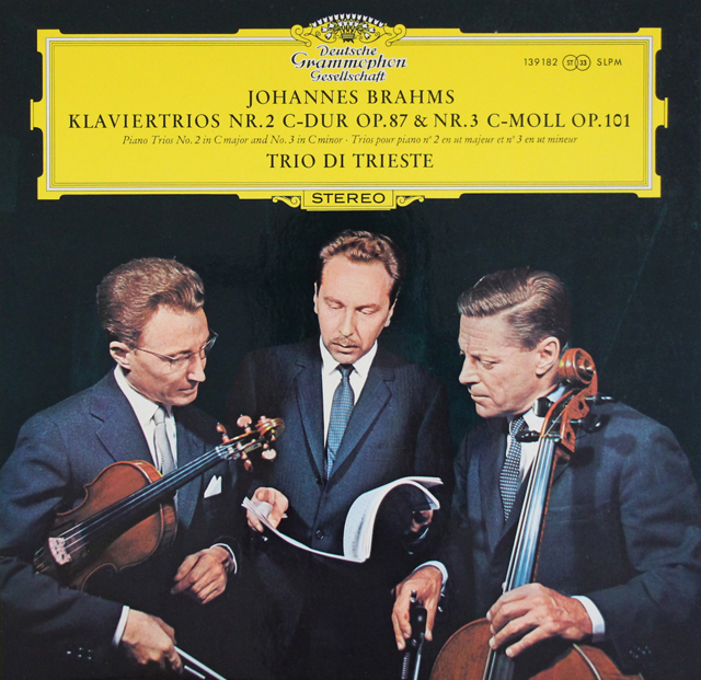 トリエステ・トリオのブラームス/ピアノ三重奏曲第2、3番　独DGG　3723　LP レコード