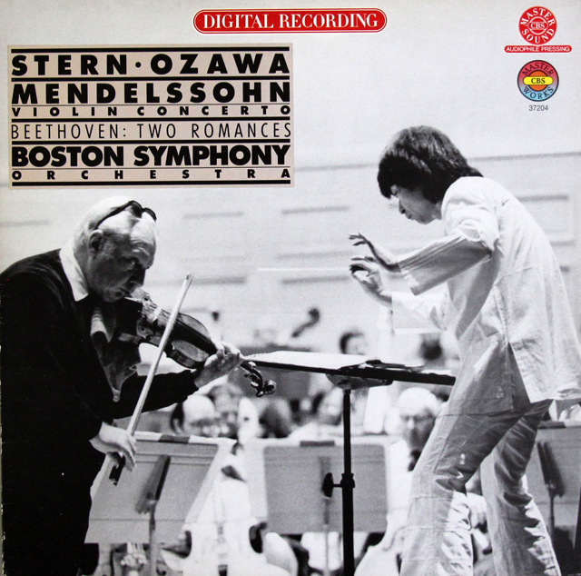 スターン、小澤のメンデルスゾーン/ヴァイオリン協奏曲ほか　独CBS　3723　LP レコード
