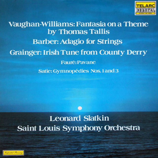 スラットキンのヴォーン・ウィリアムズ/トマス・タリスの主題による幻想曲ほか　独TELARC　3723　LP レコード