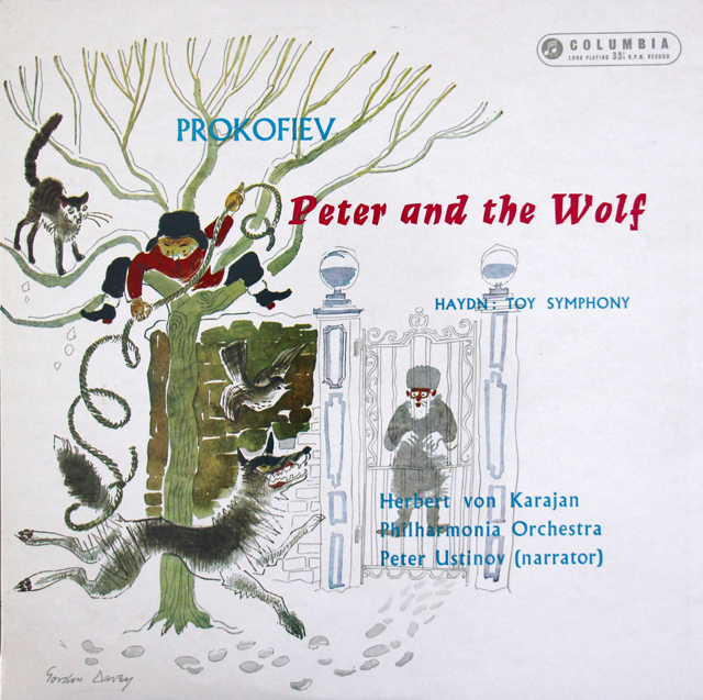 カラヤンのプロコフィエフ/「ピーターと狼」ほか　英Columbia　3724　LP レコード