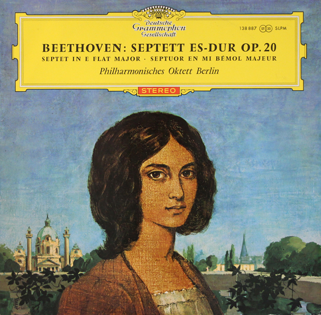 【赤ステレオ、独最初期盤】　ベルリンフィル・オクテットのベートーヴェン/七重奏曲ほか　独DGG　3724　LP レコード