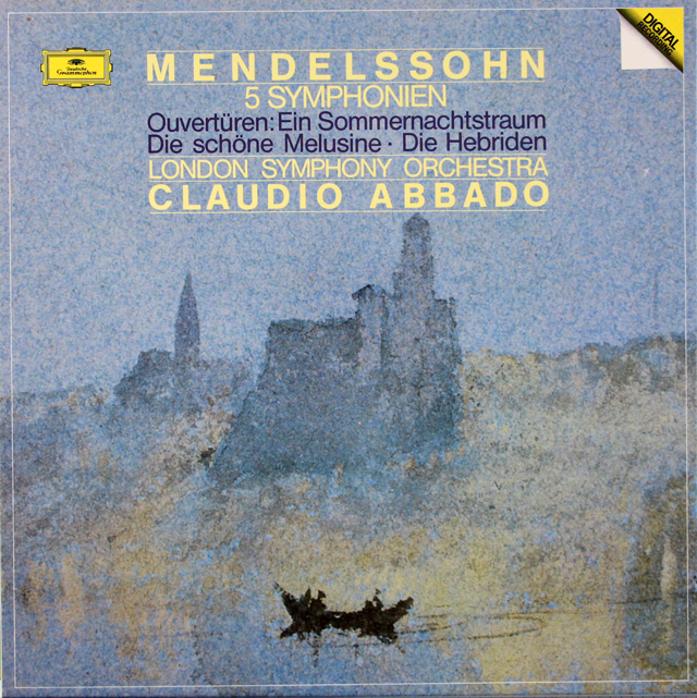 アバドのメンデルスゾーン/交響曲全集、序曲集　独DGG　3724　LP レコード