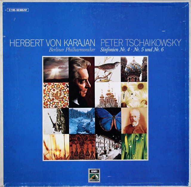 【独最初期盤】　カラヤンのチャイコフスキー/交響曲第4～6番「悲愴」　独EMI　3725　LP レコード