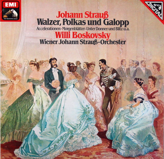 ボスコフスキーのシュトラウス/ワルツ、ポルカ、ギャロップ集　独EMI　3725　LP レコード