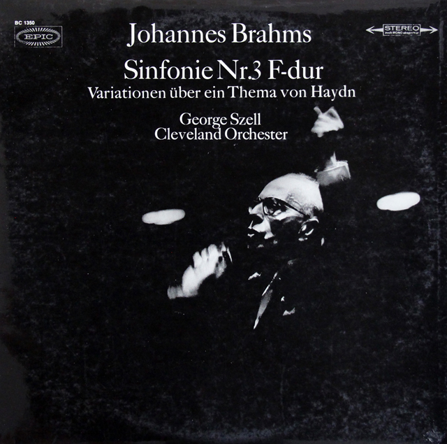 セルのブラームス/交響曲第3番ほか　独EPIC　3725　LP レコード
