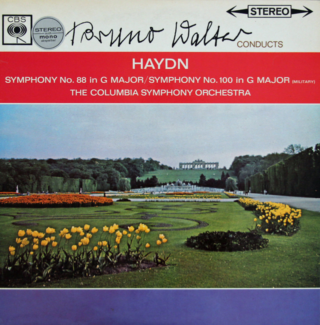 ワルターのハイドン/交響曲第88番「V字」、第100番「軍隊」　英CBS　3725　LP レコード