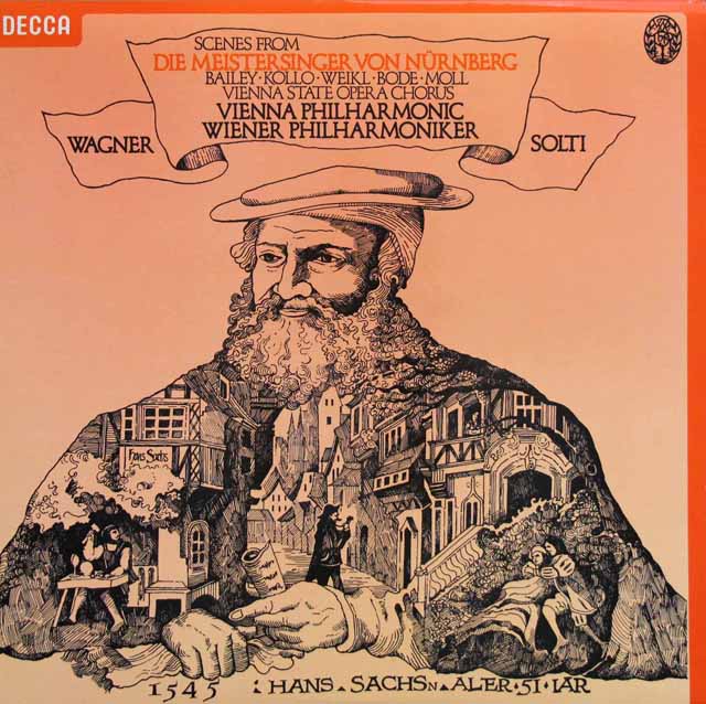 ショルティのワーグナー/「ニュルンベルクのマイスタージンガー」抜粋　英DECCA　3726　LP レコード