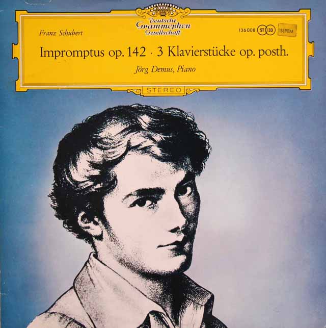 【独最初期盤】　デームスのシューベルト/4つの即興曲 ほか　独DGG　3726　LP レコード