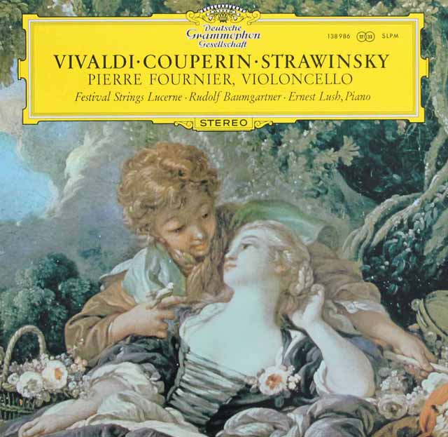 フルニエ、バウムガルトナー、ラッシュのヴィヴァルディ/チェロ協奏曲ほか　独DGG　3726　LP レコード