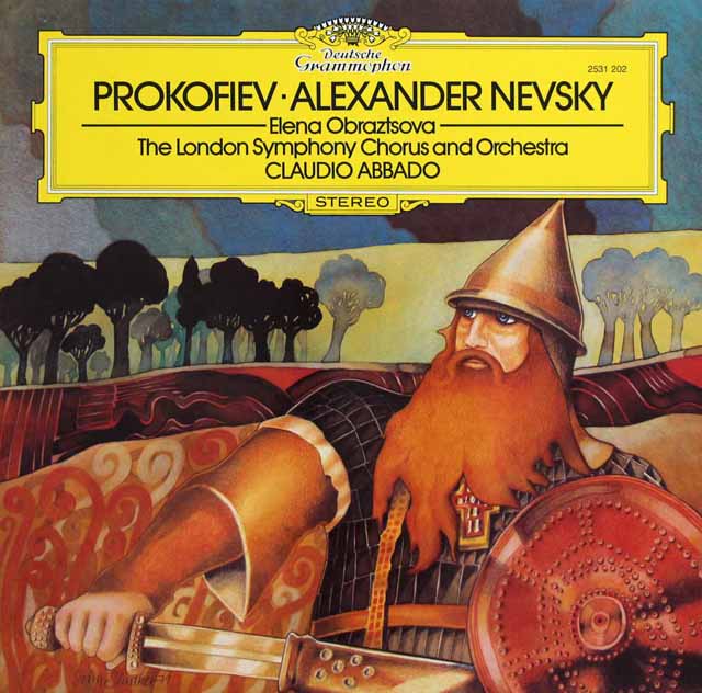 アバドのプロコフィエフ/「アレクサンドル・ネフスキー」　★長岡鉄男の外盤A級セレクション第1巻60掲載盤　独DGG　3726　LP レコード