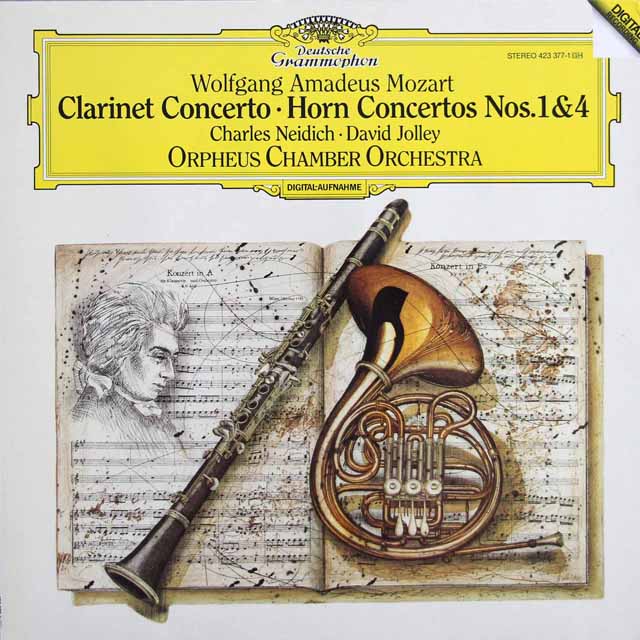 オルフェウス室内管弦楽団のモーツァルト/クラリネット&ホルン協奏曲集　 独DGG　3726　LP レコード