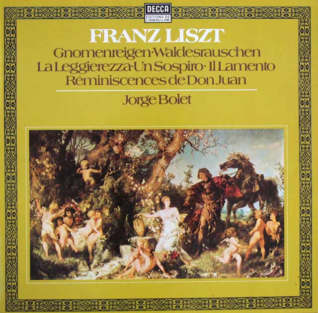 ボレットのリスト/2つの演奏会用練習曲ほか　独DECCA　3727　LP レコード