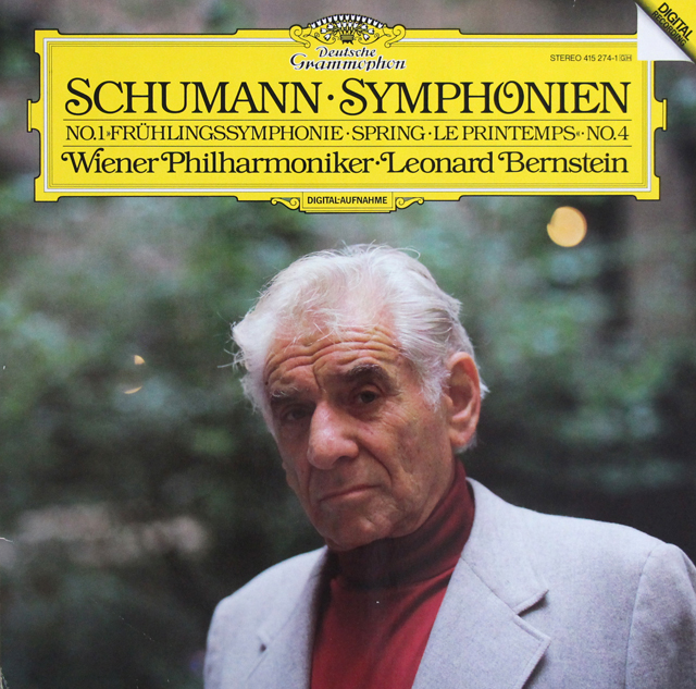 バーンスタインのシューマン/交響曲第1番「春」&第4番　独DGG　3728　LP レコード