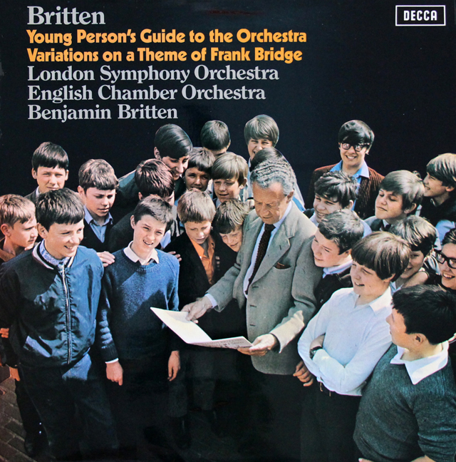 【オリジナル盤】　ブリテンの自作自演/青少年のための管弦楽入門ほか　英DECCA　3728　LP レコード