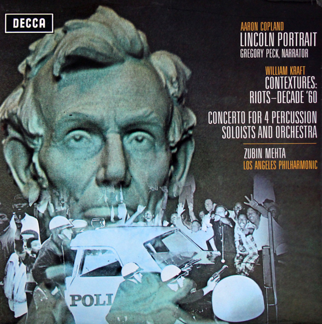 【オリジナル盤】　メータのコープランド/「リンカーンの肖像」ほか　英DECCA　3728　LP レコード