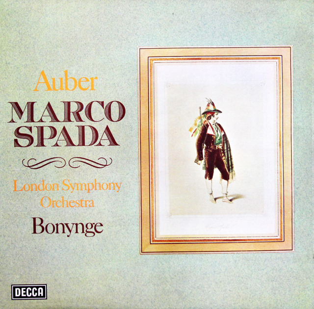 【オリジナル盤】ボニングのオーベール/「マルコ・スパダ」　英DECCA　3728　LP レコード