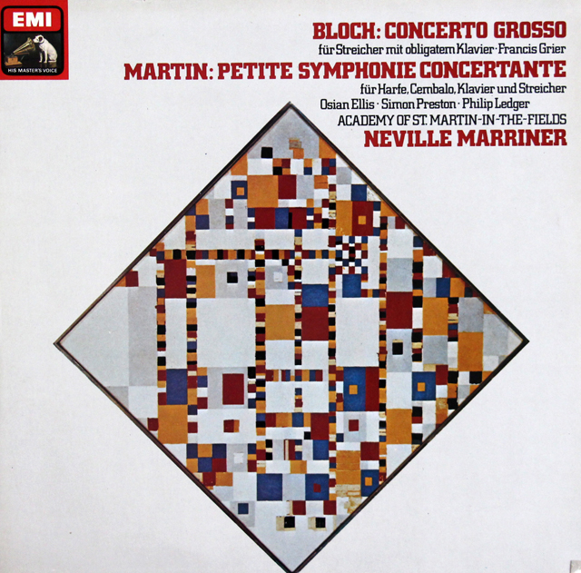 マリナーのブロッホ/コンチェルト・グロッソ第1番ほか　独EMI　3728　LP レコード
