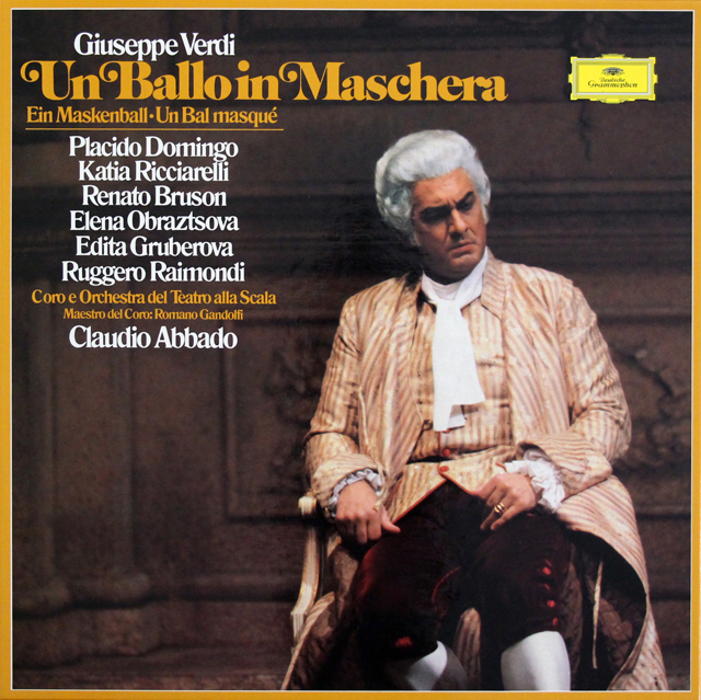アバドのヴェルディ/「仮面舞踏会」全曲　独DGG　3728　LP レコード