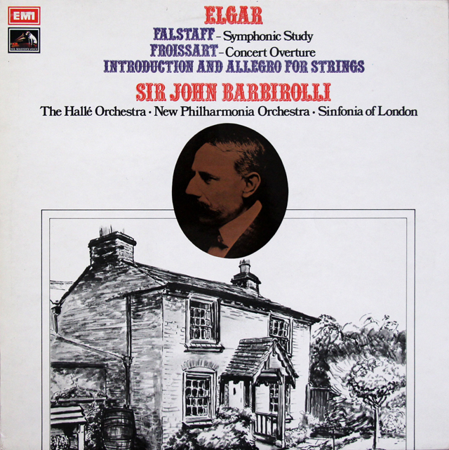 バルビローリのエルガー/交響的習作「ファルスタッフ」ほか　英EMI　3728　LP レコード