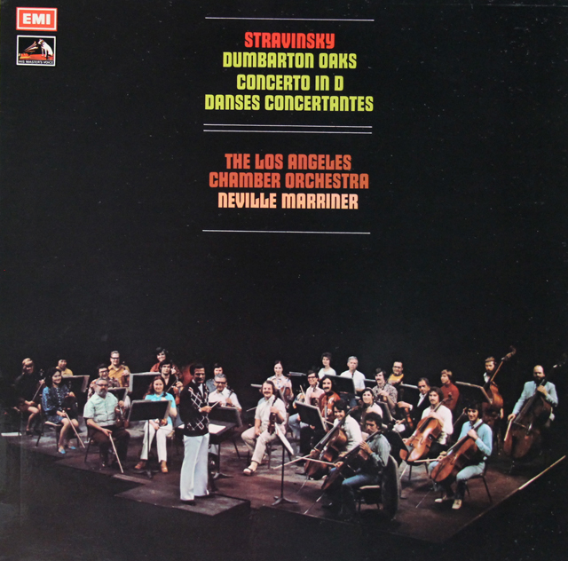 【オリジナル盤】　マリナーのストラヴィンスキー/協奏曲「ダンバートン・オークス」ほか　英EMI　3728　LP レコード