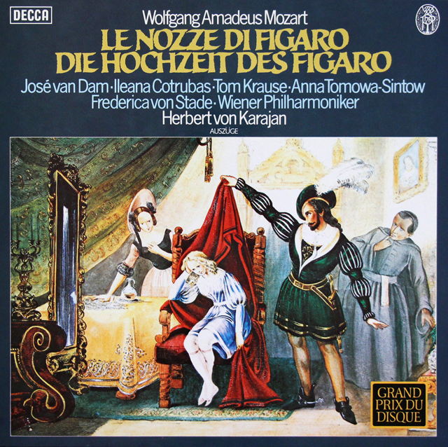 カラヤンのモーツァルト/「フィガロの結婚」（抜粋）　独DECCA　3728　LP レコード