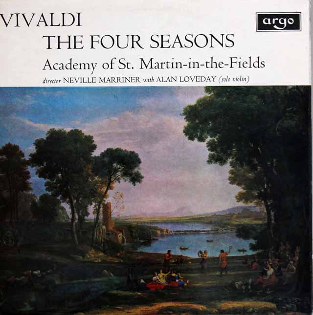 マリナー、ラヴディのヴィヴァルディ/「四季」　英argo　3729　LP レコード