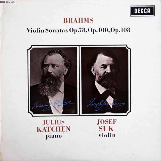 スーク、カッチェンのブラームス/ヴァイオリンソナタ第1番～第3番　英DECCA　3729　LP レコード