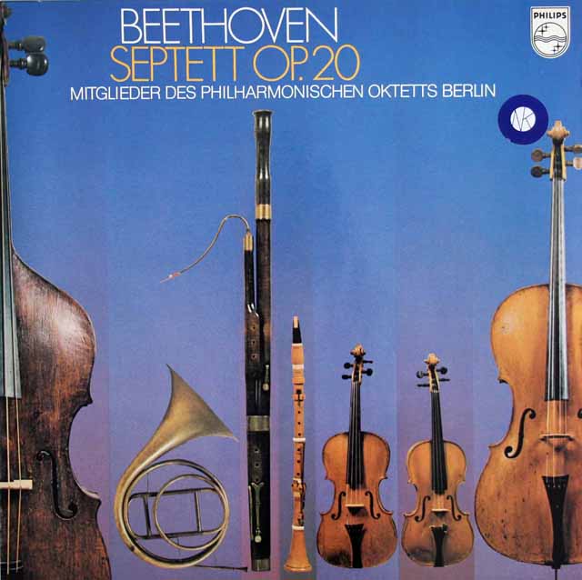 ベルリン・フィルハーモニー八重奏団のベートーヴェン/七重奏曲　蘭PHILIPS　3729　LP レコード