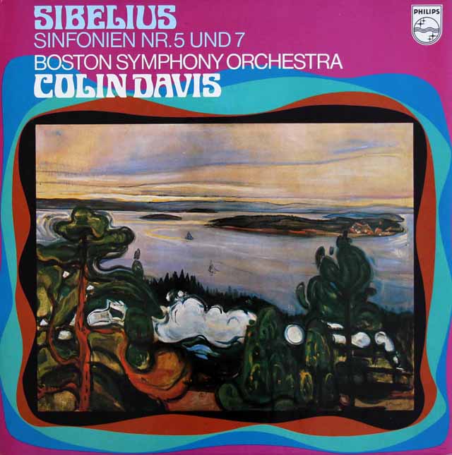 デイヴィスのシベリウス/交響曲第5、7番　蘭PHILIPS　3729　LP レコード