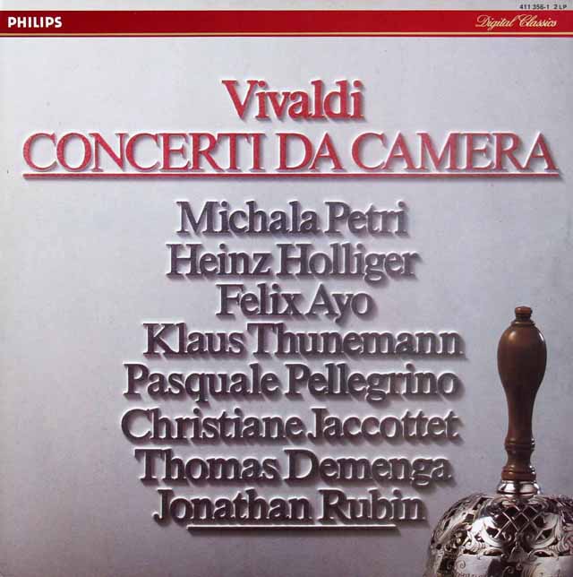 ペトリ、ホリガー、アーヨらのヴィヴァルディ/室内協奏曲集　蘭PHILIPS　3729　LP レコード