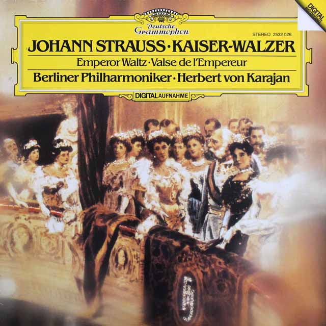 カラヤンのJ.シュトラウス/皇帝円舞曲ほか　独DGG　3729　LP レコード