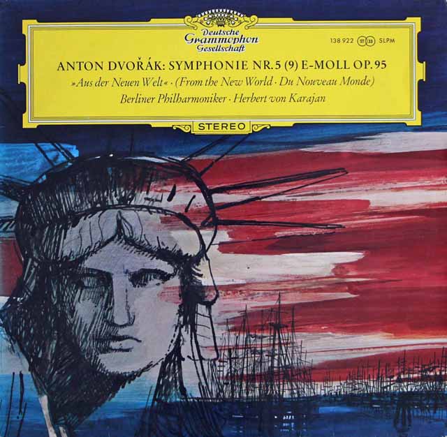 【独最初期盤】　カラヤンのドヴォルザーク/交響曲第9番「新世界より」　独DGG　3729　LP レコード